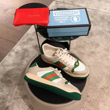 Load image into Gallery viewer, Gucci Men Screener Leather Sneaker 3.6cm Height-Green