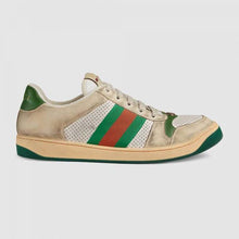 Load image into Gallery viewer, Gucci Men Screener Leather Sneaker 3.6cm Height-Green