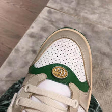 Load image into Gallery viewer, Gucci Men Screener Leather Sneaker 3.6cm Height-Green