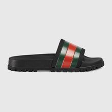 Load image into Gallery viewer, Gucci Men Web Slide Sandal-Black