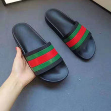Load image into Gallery viewer, Gucci Men Web Slide Sandal-Black