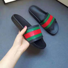 Load image into Gallery viewer, Gucci Men Web Slide Sandal-Black