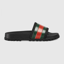 Load image into Gallery viewer, Gucci Men Web Slide Sandal-Black