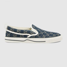 Load image into Gallery viewer, Gucci Unisex  Gucci Tennis 1977 Slip-On Sneaker Eco Washed Organic GG Jacquard Denim