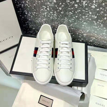 Load image into Gallery viewer, Gucci Unisex Ace Classic Low-Top Leather Sneaker-White