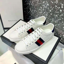 Load image into Gallery viewer, Gucci Unisex Ace Classic Low-Top Leather Sneaker-White