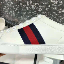 Load image into Gallery viewer, Gucci Unisex Ace Classic Low-Top Leather Sneaker-White