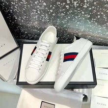 Load image into Gallery viewer, Gucci Unisex Ace Classic Low-Top Leather Sneaker-White