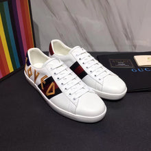 Load image into Gallery viewer, Gucci Unisex Ace Embroidered Leather Sneaker Shoes Style-White