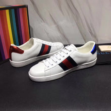 Load image into Gallery viewer, Gucci Unisex Ace Embroidered Leather Sneaker Shoes Style-White