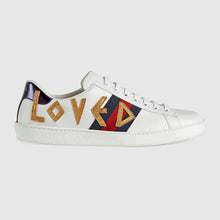 Load image into Gallery viewer, Gucci Unisex Ace Embroidered Leather Sneaker Shoes Style-White