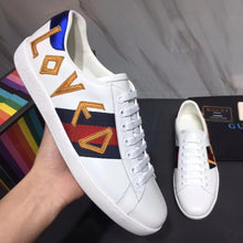 Load image into Gallery viewer, Gucci Unisex Ace Embroidered Leather Sneaker Shoes Style-White
