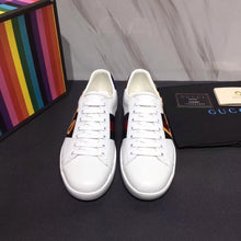 Load image into Gallery viewer, Gucci Unisex Ace Embroidered Leather Sneaker Shoes Style-White