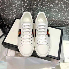 Load image into Gallery viewer, Gucci Unisex Ace Embroidered Sneaker with Iconic Gold Embroidered Bee-White