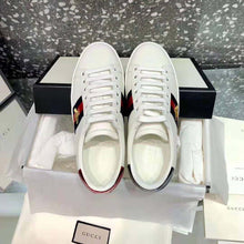 Load image into Gallery viewer, Gucci Unisex Ace Embroidered Sneaker with Iconic Gold Embroidered Bee-White