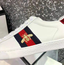 Load image into Gallery viewer, Gucci Unisex Ace Embroidered Sneaker with Iconic Gold Embroidered Bee-White