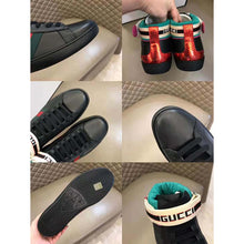 Load image into Gallery viewer, Gucci Unisex Ace Gucci Stripe High-Top Sneaker in 5.1 cm Height-Black