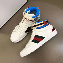 Load image into Gallery viewer, Gucci Unisex Ace Gucci Stripe High-Top Sneaker in 5.1 cm Height-White