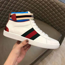 Load image into Gallery viewer, Gucci Unisex Ace Gucci Stripe High-Top Sneaker in 5.1 cm Height-White