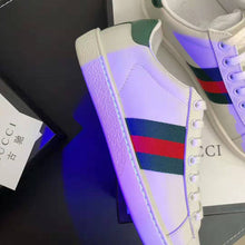 Load image into Gallery viewer, Gucci Unisex Ace Leather Sneaker White Leather with Green Crocodile Detail