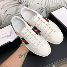 Load image into Gallery viewer, Gucci Unisex Ace Leather Sneaker White Leather with Green Crocodile Detail