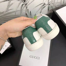 Load image into Gallery viewer, Gucci Unisex Ace Leather Sneaker White Leather with Green Crocodile Detail