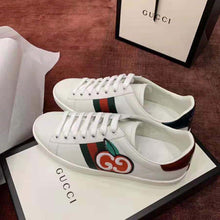 Load image into Gallery viewer, Gucci Unisex Ace Sneaker with GG Apple in White Leather 2 cm Heel