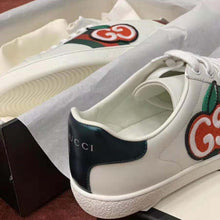 Load image into Gallery viewer, Gucci Unisex Ace Sneaker with GG Apple in White Leather 2 cm Heel