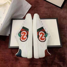 Load image into Gallery viewer, Gucci Unisex Ace Sneaker with GG Apple in White Leather 2 cm Heel