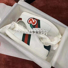 Load image into Gallery viewer, Gucci Unisex Ace Sneaker with GG Apple in White Leather 2 cm Heel