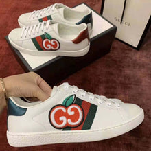 Load image into Gallery viewer, Gucci Unisex Ace Sneaker with GG Apple in White Leather 2 cm Heel