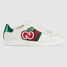 Load image into Gallery viewer, Gucci Unisex Ace Sneaker with GG Apple in White Leather 2 cm Heel