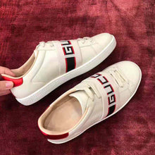 Load image into Gallery viewer, Gucci Unisex Ace Sneaker with Gucci Stripe in White Leather Rubber Sole