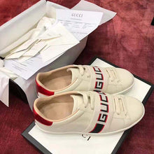 Load image into Gallery viewer, Gucci Unisex Ace Sneaker with Gucci Stripe in White Leather Rubber Sole