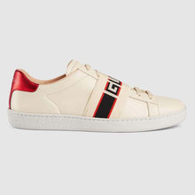 Load image into Gallery viewer, Gucci Unisex Ace Sneaker with Gucci Stripe in White Leather Rubber Sole