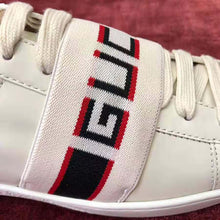 Load image into Gallery viewer, Gucci Unisex Ace Sneaker with Gucci Stripe in White Leather Rubber Sole