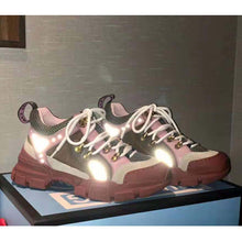 Load image into Gallery viewer, Gucci Unisex Flashtrek Sneaker in Brown and Pink Leather 5.6 cm Heel