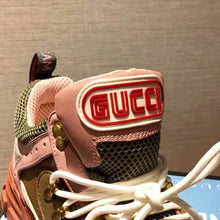 Load image into Gallery viewer, Gucci Unisex Flashtrek Sneaker in Brown and Pink Leather 5.6 cm Heel