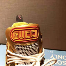 Load image into Gallery viewer, Gucci Unisex Flashtrek Sneaker in Gold Metallic Leather 5.6 cm Heel