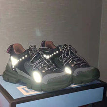 Load image into Gallery viewer, Gucci Unisex Flashtrek Sneaker in Green and Black Leather 5.6 cm Heel