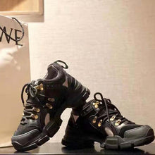 Load image into Gallery viewer, Gucci Unisex Flashtrek Sneaker with Removable Crystals in Black Leather 5.6 cm Heel