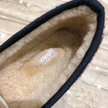 Load image into Gallery viewer, Gucci Unisex GG Check Tweed Loafer in Blue White and Red Check Tweed
