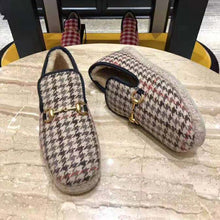 Load image into Gallery viewer, Gucci Unisex GG Check Wool Loafer in Brown Check Wool