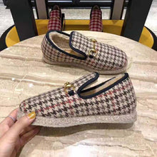 Load image into Gallery viewer, Gucci Unisex GG Check Wool Loafer in Brown Check Wool