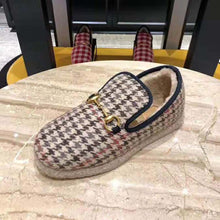 Load image into Gallery viewer, Gucci Unisex GG Check Wool Loafer in Brown Check Wool