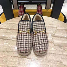 Load image into Gallery viewer, Gucci Unisex GG Check Wool Loafer in Brown Check Wool