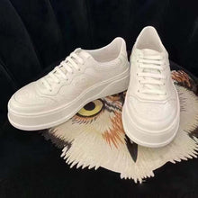 Load image into Gallery viewer, Gucci Unisex GG Embossed Sneaker White Smooth Leather Lace Up Flat