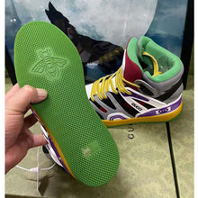 Load image into Gallery viewer, Gucci Unisex GG Gucci Basket Sneaker Black Demetra Rubber Interlocking G Patch