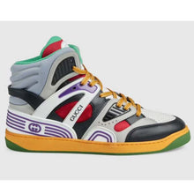 Load image into Gallery viewer, Gucci Unisex GG Gucci Basket Sneaker Black Demetra Rubber Interlocking G Patch