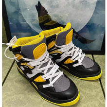 Load image into Gallery viewer, Gucci Unisex GG Gucci Basket Sneaker Black Demetra Rubber Interlocking Grey Mesh